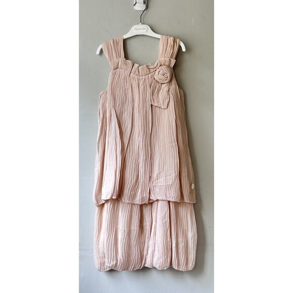 Christian Dior silk girl’s blush pink pleated Lined dress size 12 A NWT - Picture 13 of 13